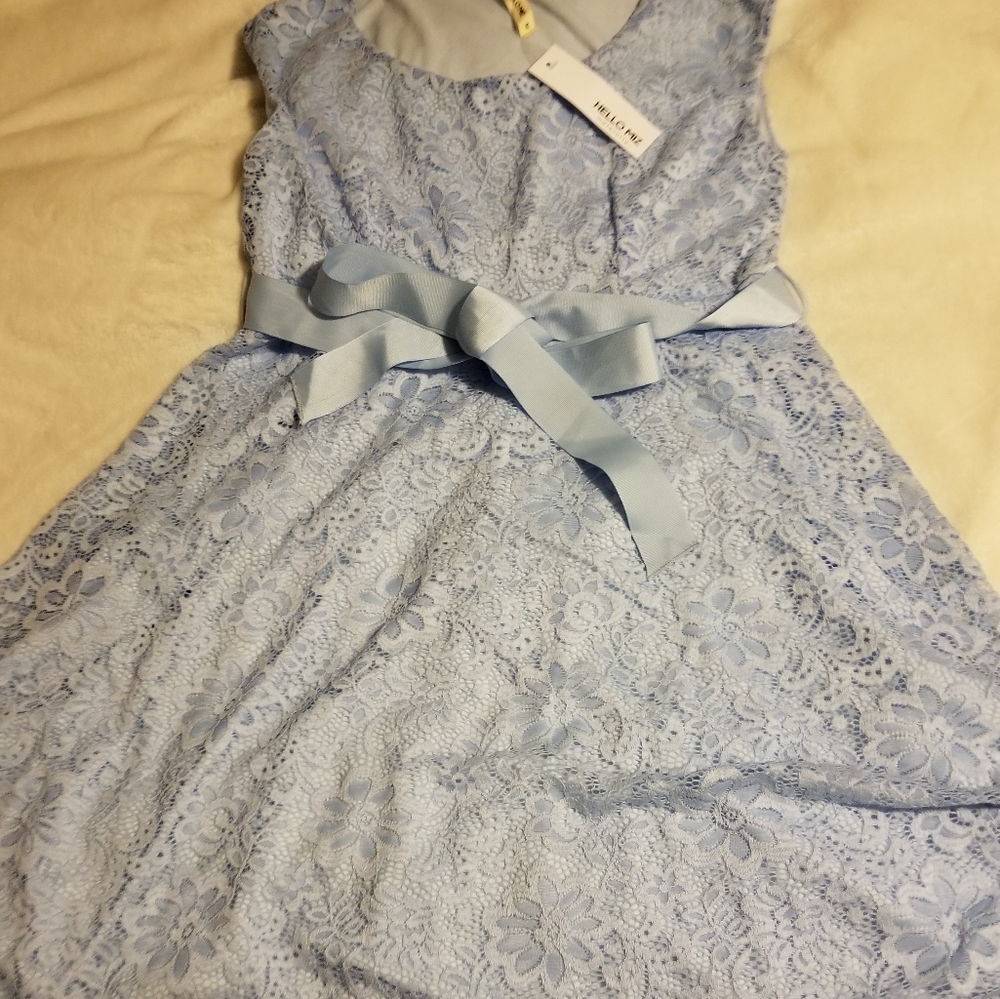 NWT Blue lace maternity dress